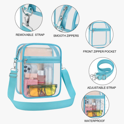 USPECLARE Clear Purse for Stadium Events Transparent Messenger Bag