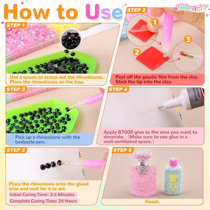 Rainbow Flatback Rhinestones for Crafting and 3PCS B7000 Glue (Set 1), 2 Boxes of 4500 PCS Resin Rhinestones Gems Charms for Bedazzling DIY Crafts Tumblers Shoes Fabric Clothing Nail Art