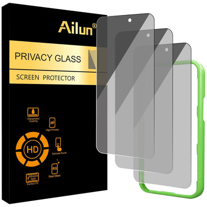 Ailun 3 Pack Privacy Screen Protector for iPhone 16 Pro Max, Tempered Glass