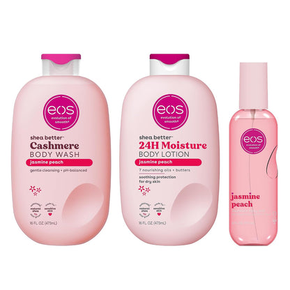 eos Shea Better 24H Moisture Body Lotion- Jasmine Peach, 16 fl oz