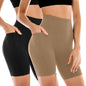 Leafigure 2 Pack Womens Biker Shorts with Pockets 6"