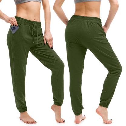 Walifrey Joggers with Pockets, Drawstring Sweatpants Women