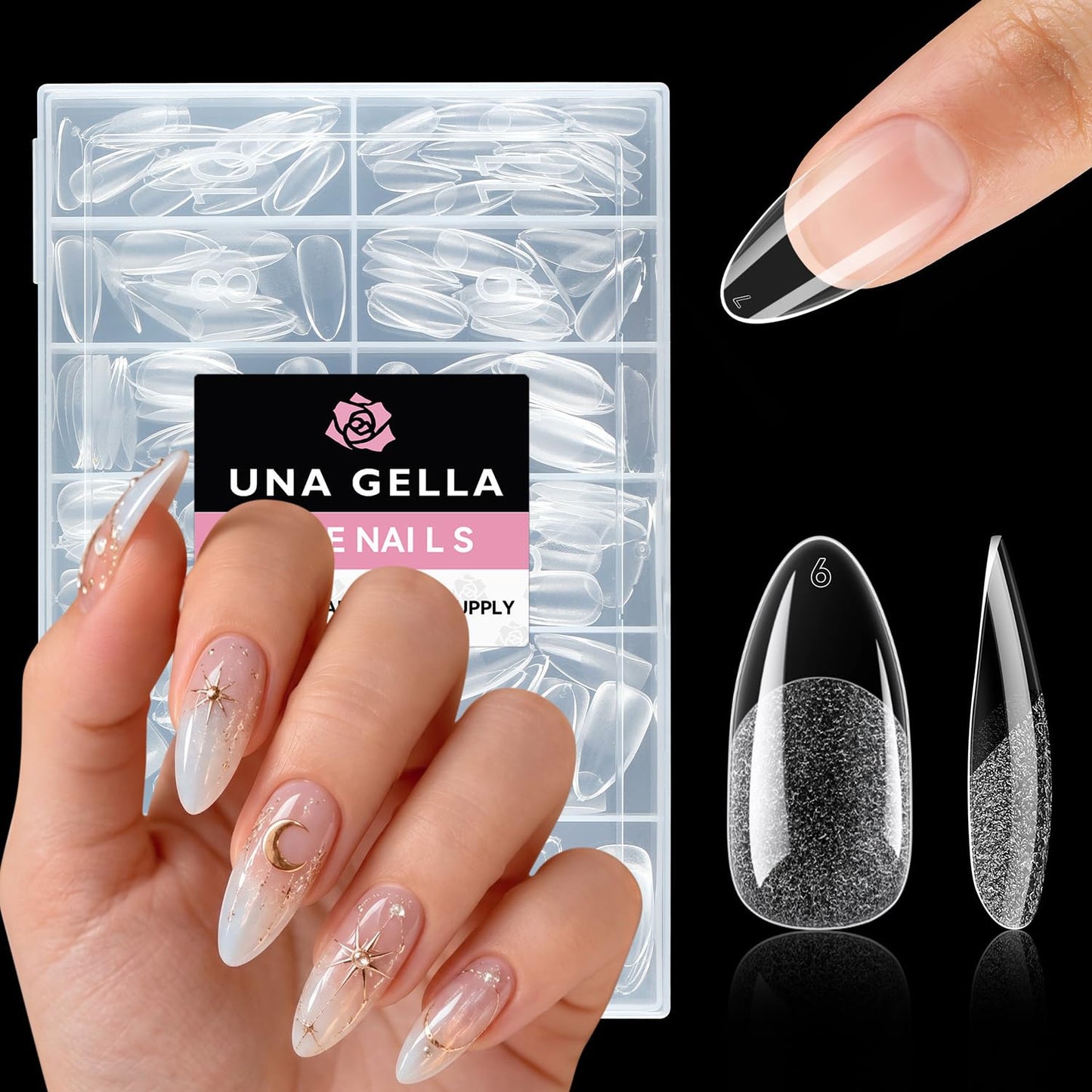 UNA GELLA 15g Nail Glue for Press On Nails with 20ml Nail Glue Remover Kit