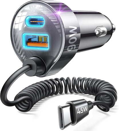 LISEN 90W for iPhone 17 16 15 Pro Max Car Charger USB C Fast Charge