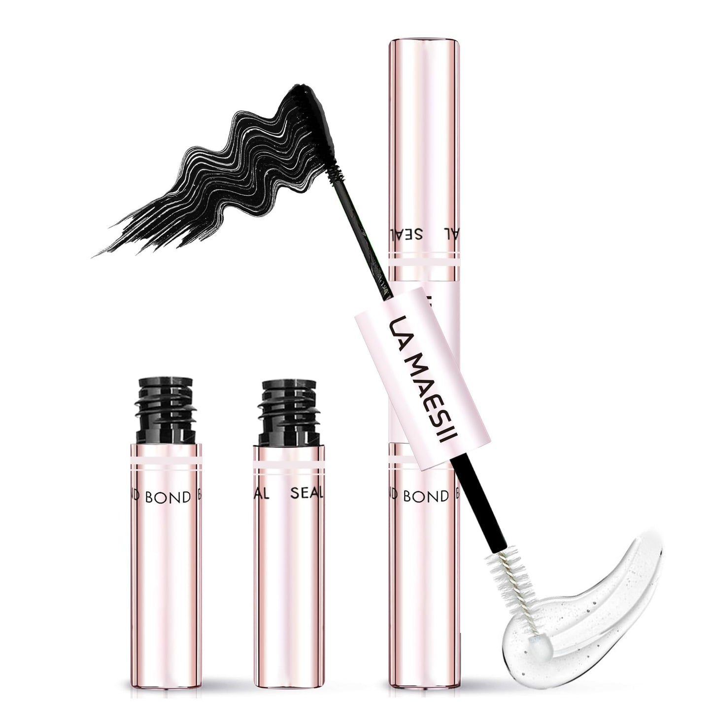 LA MAESII Lash Bond&Seal Remover Kit 3 in 1,Lash Cluster Glue Waterproof