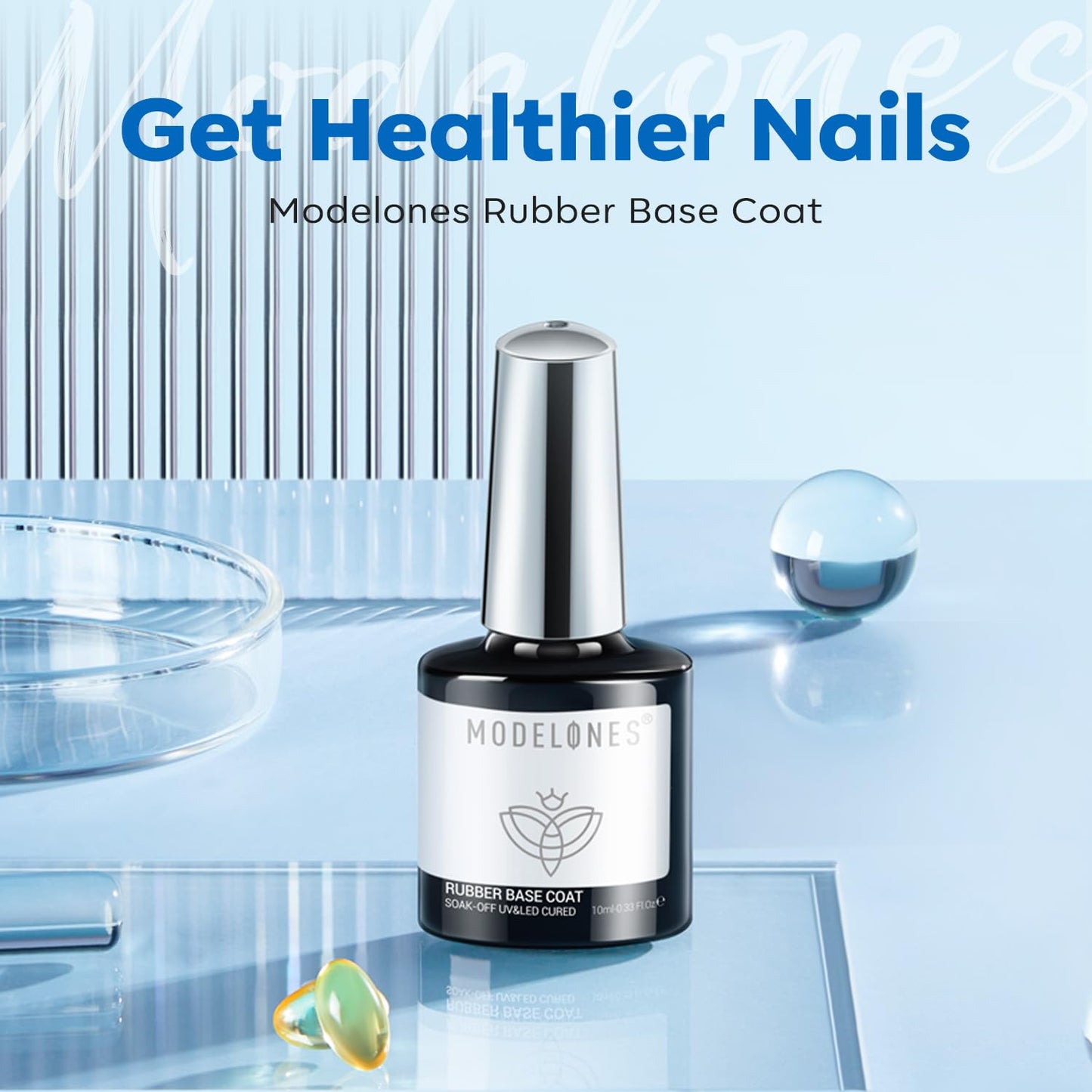 modelones Gel Top Base Coat Set 15ml 2026 Upgrade No Wipe Super Shine