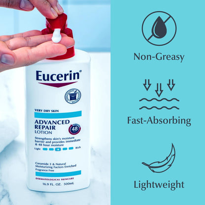 Eucerin Advanced Repair Lotion, Urea Enriched, 16.9 FL OZ