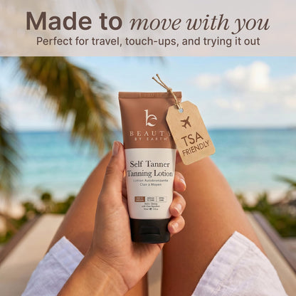 Beauty by Earth Self Tanner - USA Made with Natural & Organic Ingredients