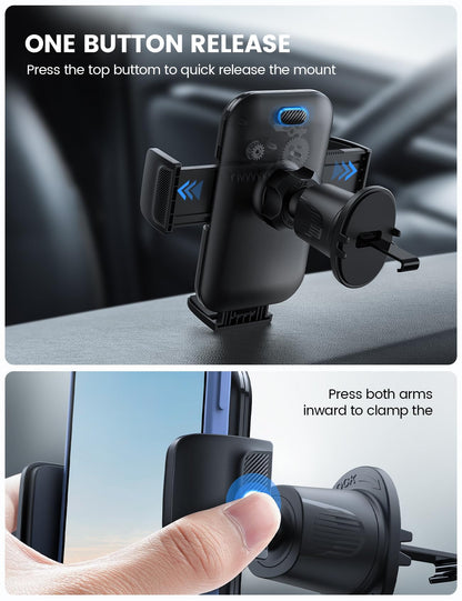 Lamicall 2026 Wider Clamp & Metal Hook Car Phone Holder Vent Accessories