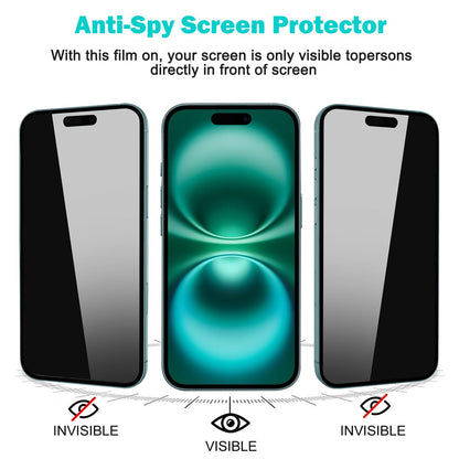 PEHAEL for iPhone 16 Pro Max Privacy Screen Protector+Camera Lens Protector