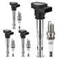 UF667 Ignition Coil & ILZFR6D11 Double Iridium Spark Plug for BMW 2.5-6.0L
