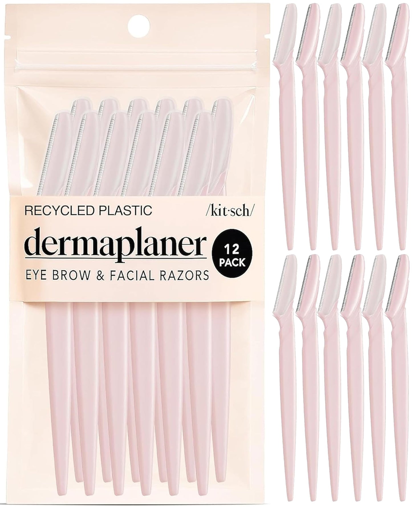 Kitsch Dermaplane Razor for Women Face – Terracotta, 12 pcs