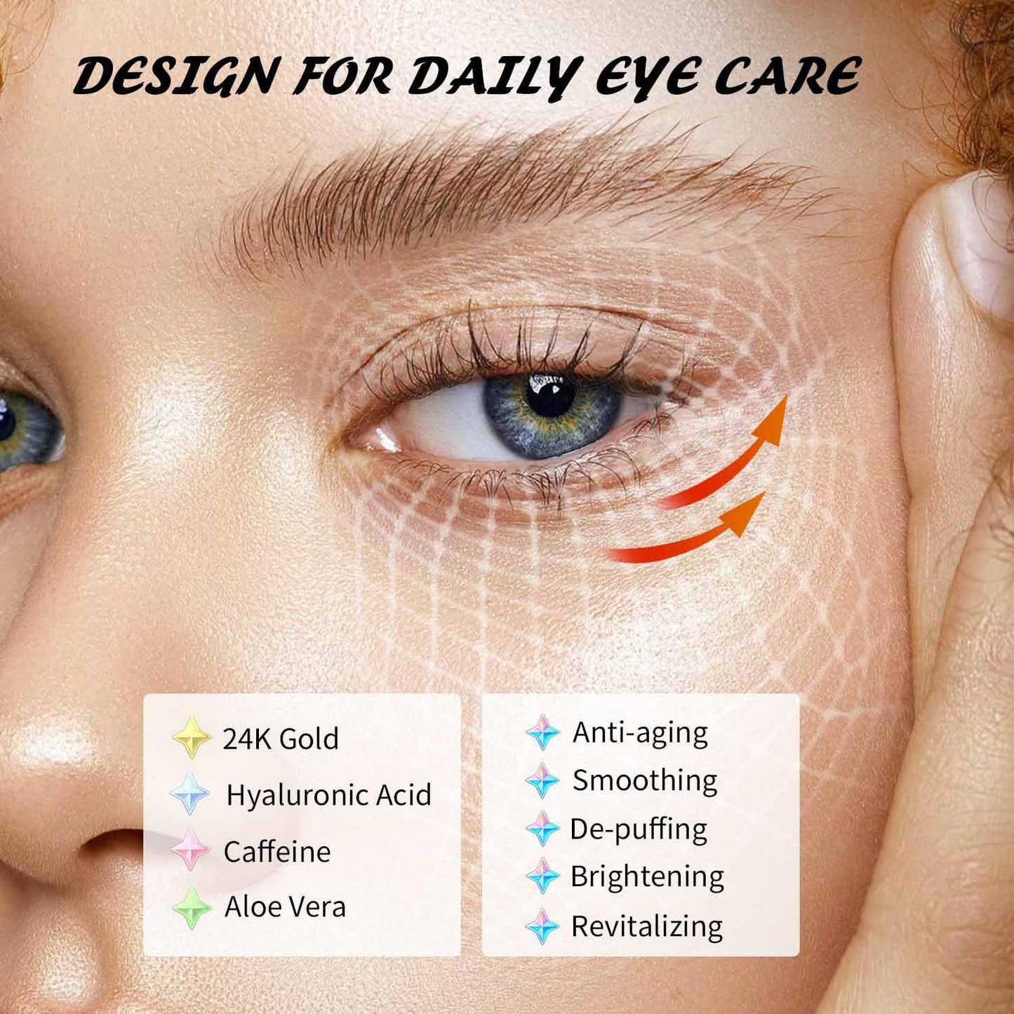 Maskiss 24k Gold Under Eye Patches (50 Pairs), eye mask, Collagen Skin Care Products, Eye Patches for Puffy Eyes, eye masks for dark circles and puffiness
