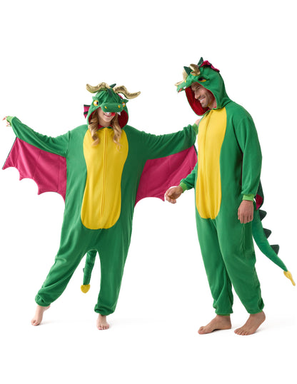 Spooktacular Creations Halloween Dalmatian Dragon Cow Costume, Animal Costume Hooded Jumpsuit for Halloween Cosplay Party