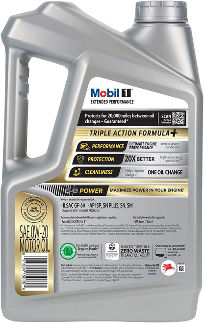 Mobil 1 European Car Formula Full Synthetic Motor Oil 0W-40, 5 Quart