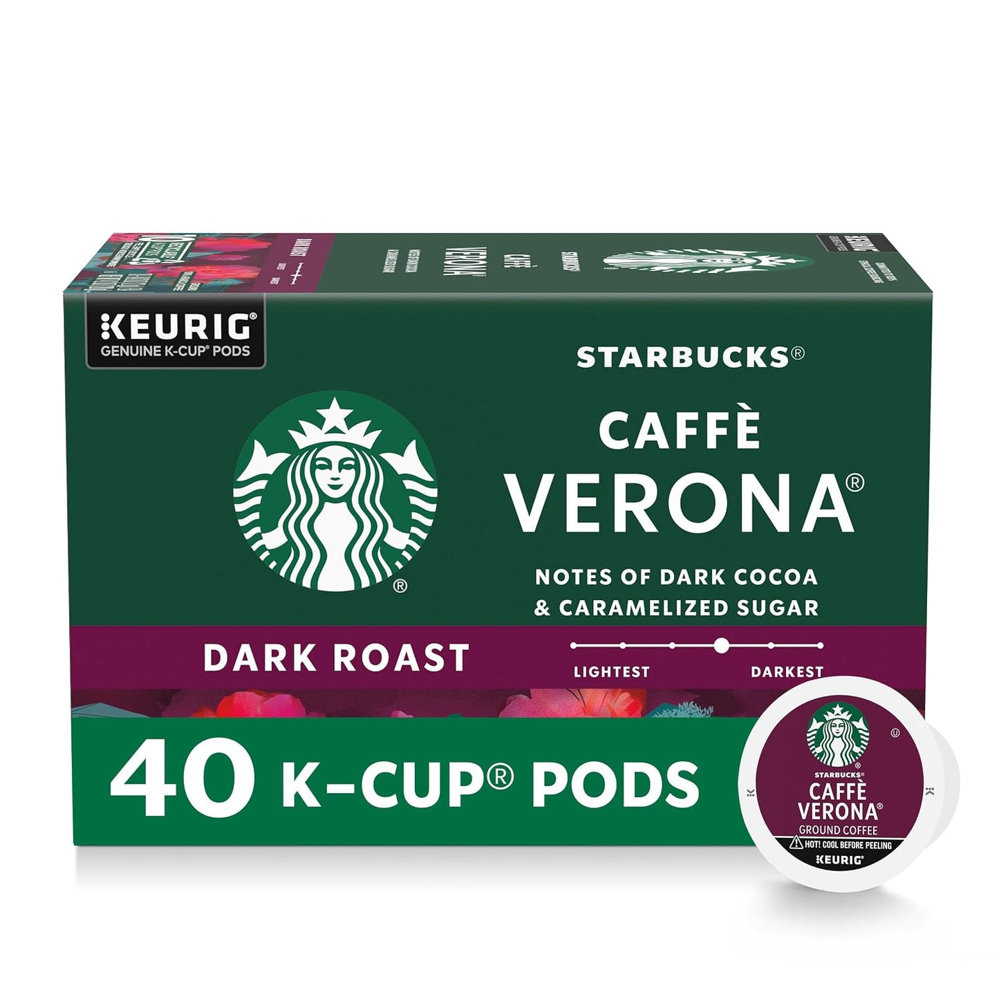 Starbucks K-Cup Coffee Pods, Dark Roast Hot or Iced Coffee, French Roast, 96 Keurig Pods