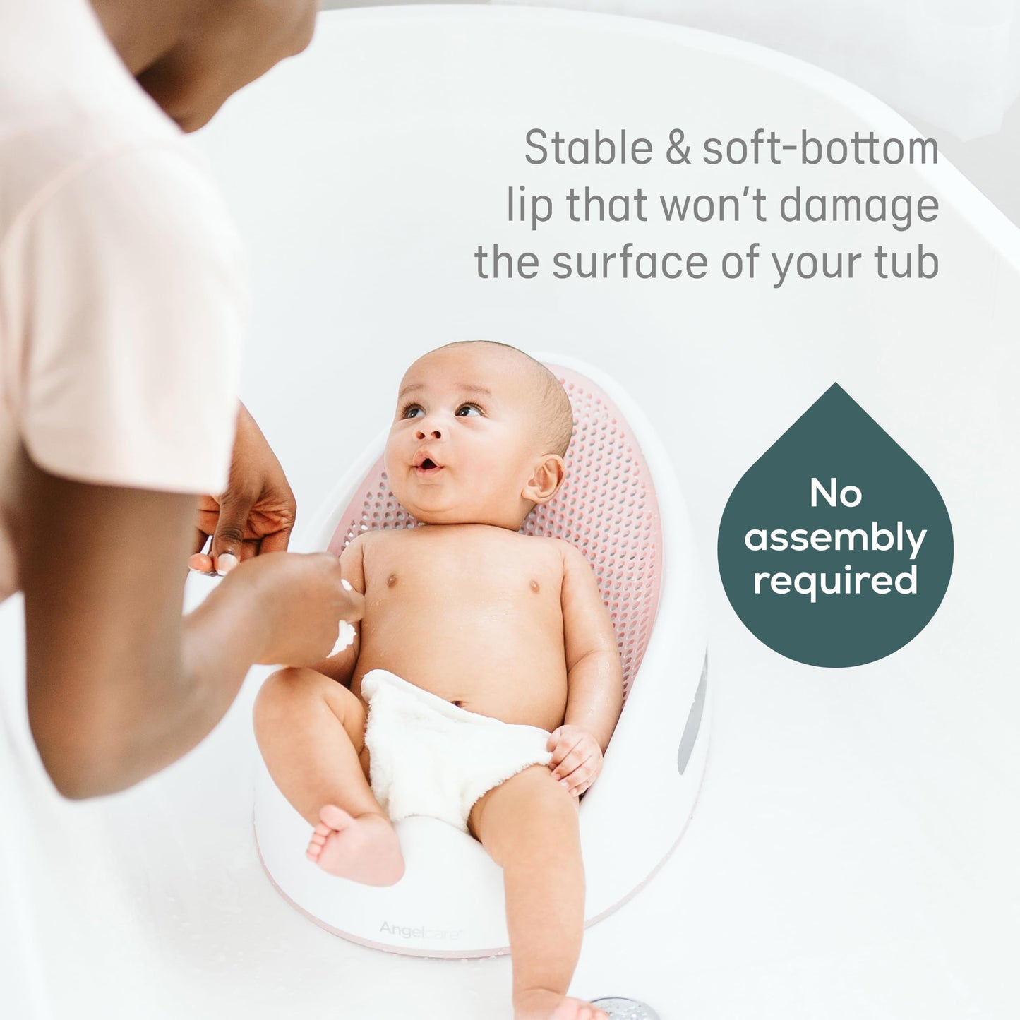 Angelcare Soft-Touch Baby Bath Support & Rinser Bundle, Aqua