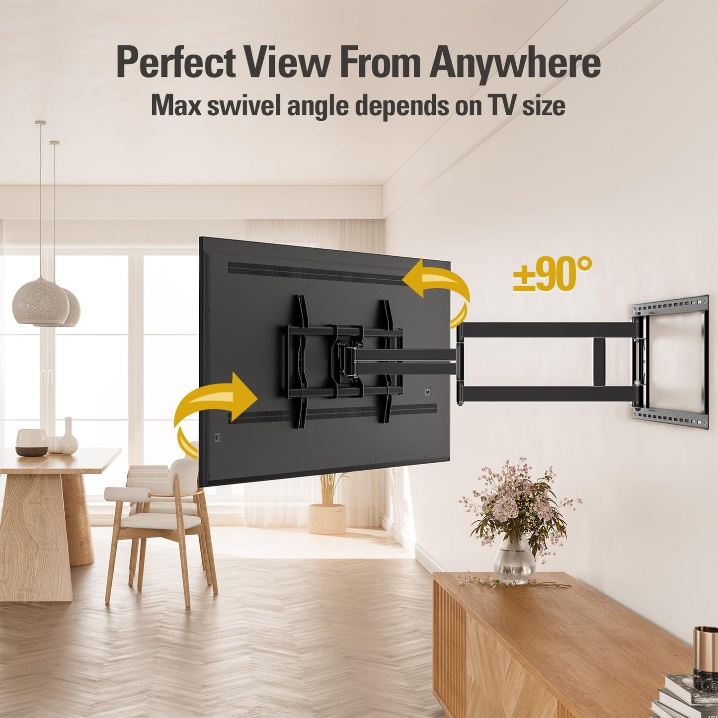 Mounting Dream Full Motion TV Wall Mount for 32-70 Inch TVs up to 99lbs