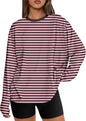 Trendy Queen Womens Oversized Long Sleeve Shirts Fall Tops 2026 Basic Tees