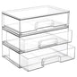 Vtopmart 2 Pack Small Clear Stackable Storage Drawers for Desk, Countertop