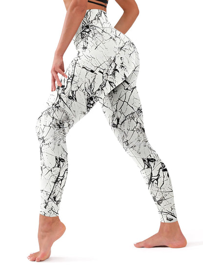 Bluemaple High Waisted Leggings for Women - Tummy Control Pants Non See Through Workout Soft Yoga Pants for Running Plus Size