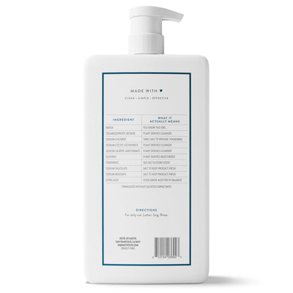 Native Clean Body Wash, Gentle & pH-balanced for Sensitive Skin, 24-Hr Freshness for Women & Men, Vegan & Cruelty-Free, Free of Sulfates, Parabens & Phthalates, Sandalwood & Shea Butter, 36 oz