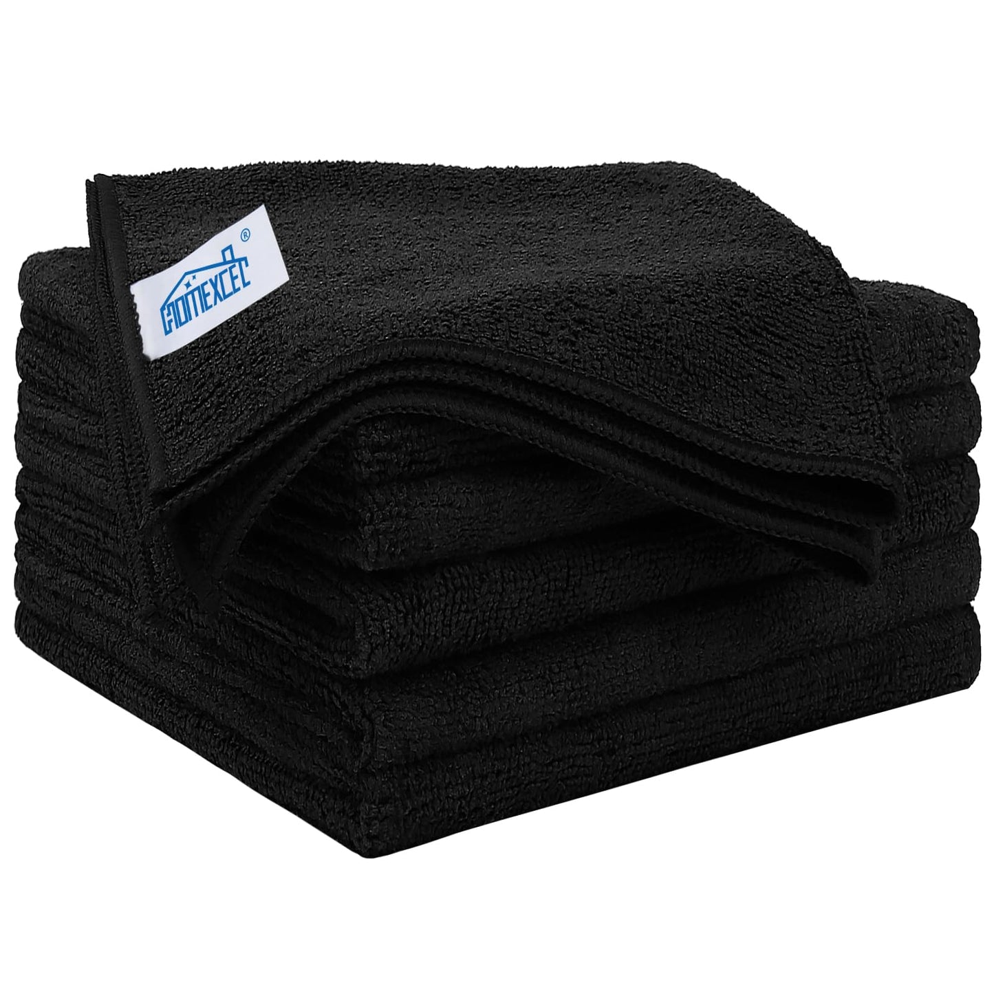 HOMEXCEL Microfiber Cleaning Cloth 12 Pack, 12.5 x 12.5 inch Microfiber Towels for Cars, Ultra Absorbent Washing Cloth, Lint Free Streak Free Cleaning Rags for Car, Kitchen, and Window (Grey)