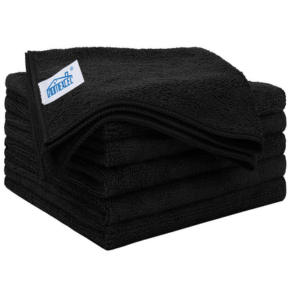 HOMEXCEL Microfiber Cleaning Cloth 12 Pack, 12.5 x 12.5 inch Microfiber Towels for Cars, Ultra Absorbent Washing Cloth, Lint Free Streak Free Cleaning Rags for Car, Kitchen, and Window (Grey)