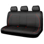 CAR PASS Universal FIT Piping Leather Car Seat Cover, for suvs,Van,Trucks,Airbag Compatible,Inside Zipper Design and Reserved Opening Holes (Full Set, Black and Red)