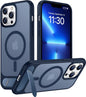 Magnetic Compatible with iPhone 14 Pro Max Case, [Built-in Invisible Kickstand][Compatible with MagSafe] [Military Grade Shockproof] Slim Translucent Matte Phone Case for iPhone 14 Pro Max 6.7"