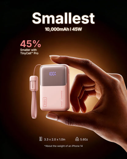 INIU Portable Charger, Ultra Mini 10000mAh 45W Fast Charging Power Bank