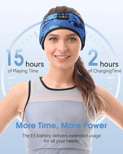 MUSICOZY Sleep Headphones Bluetooth Headband Headphones for Side Sleepers