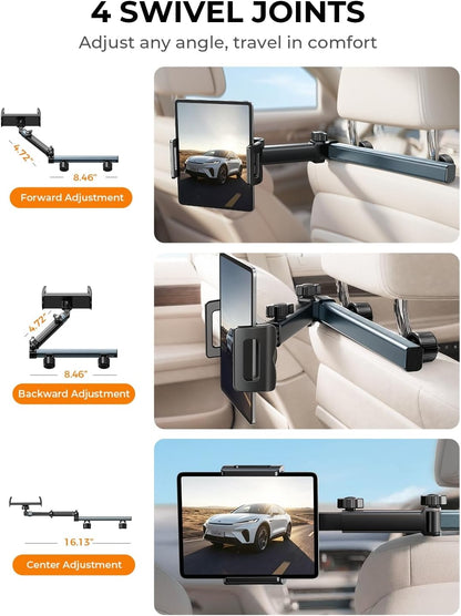 LISEN iPad Holder for Car Tablet Mount, Road Trip Essentials Kids Back Seat