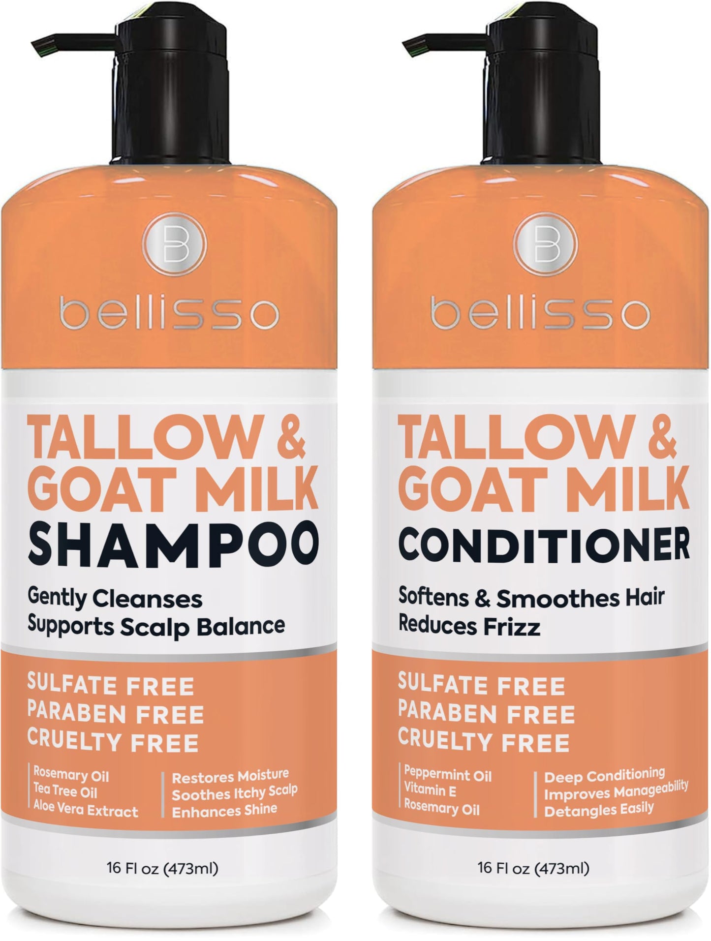 Caffeine Shampoo and Conditioner Set - Volumizing Products for Women and Men - Thickening, Volume Boosting Formula for Thinning and Fine Hair - Sulfate Free, No Parabens - Hydrating, Salon Grade