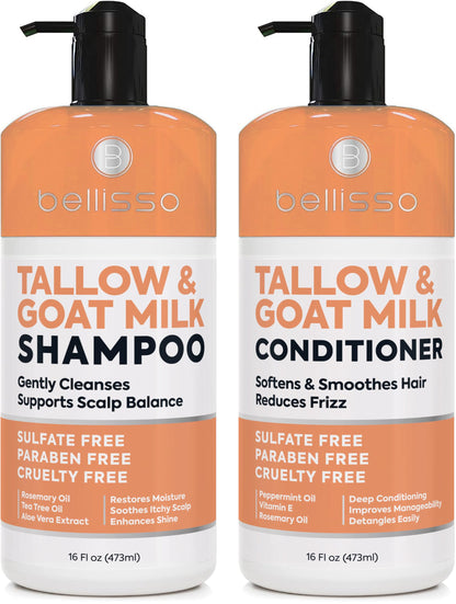 Caffeine Shampoo and Conditioner Set - Volumizing Products for Women and Men - Thickening, Volume Boosting Formula for Thinning and Fine Hair - Sulfate Free, No Parabens - Hydrating, Salon Grade