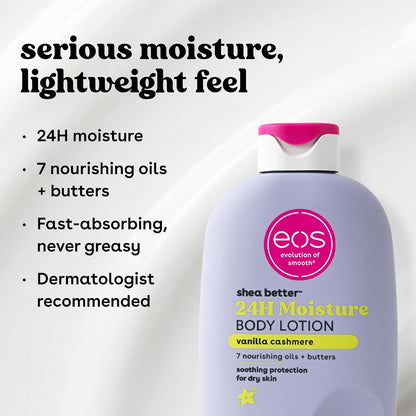 eos Shea Better 24H Moisture Body Lotion- Jasmine Peach, 16 fl oz