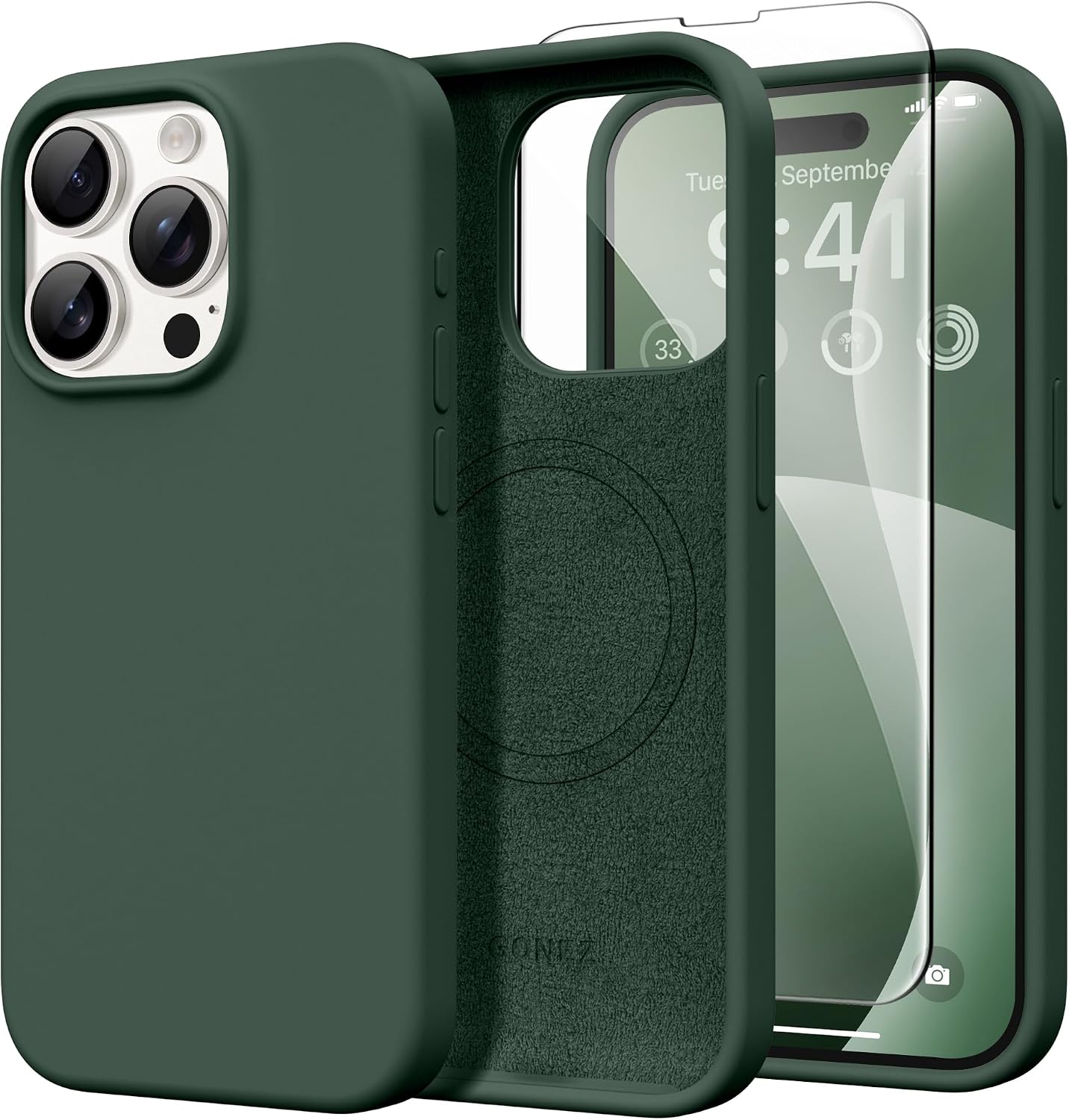 GONEZ Magnetic for iPhone 17 Pro Max Case, Silicone Cover Stone