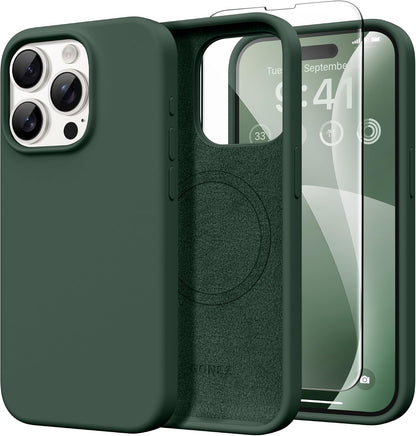 GONEZ Magnetic for iPhone 17 Pro Max Case, Silicone Cover Stone