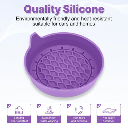 SINGARO Car Cup Holder Coaster, Silicone Cup Holder Insert, Universal Non-Slip Cup Holders, Car Accessories Interior for Women and Man Interior Sets 4 Pack Black