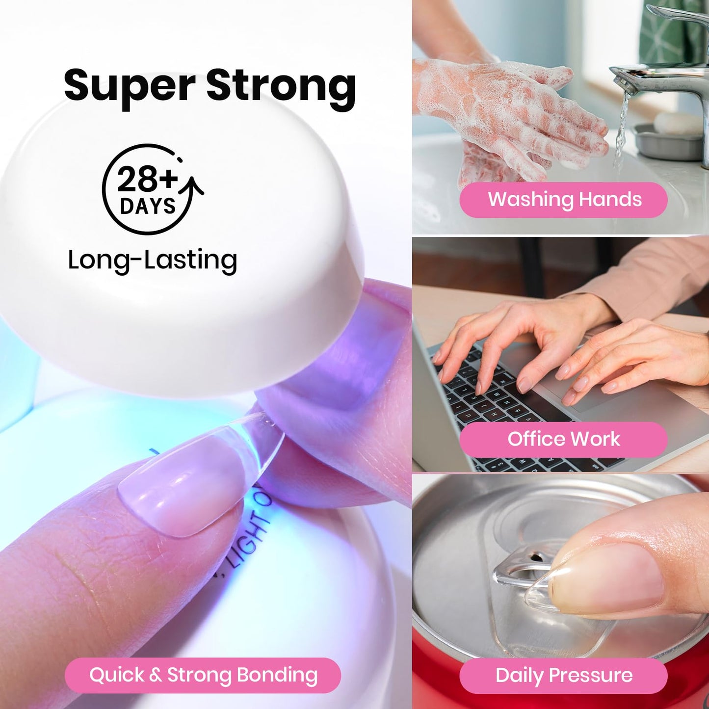 Beetles Soft Gel Nail Tips Short Almond 288pcs in 12 Sizes Etch-X