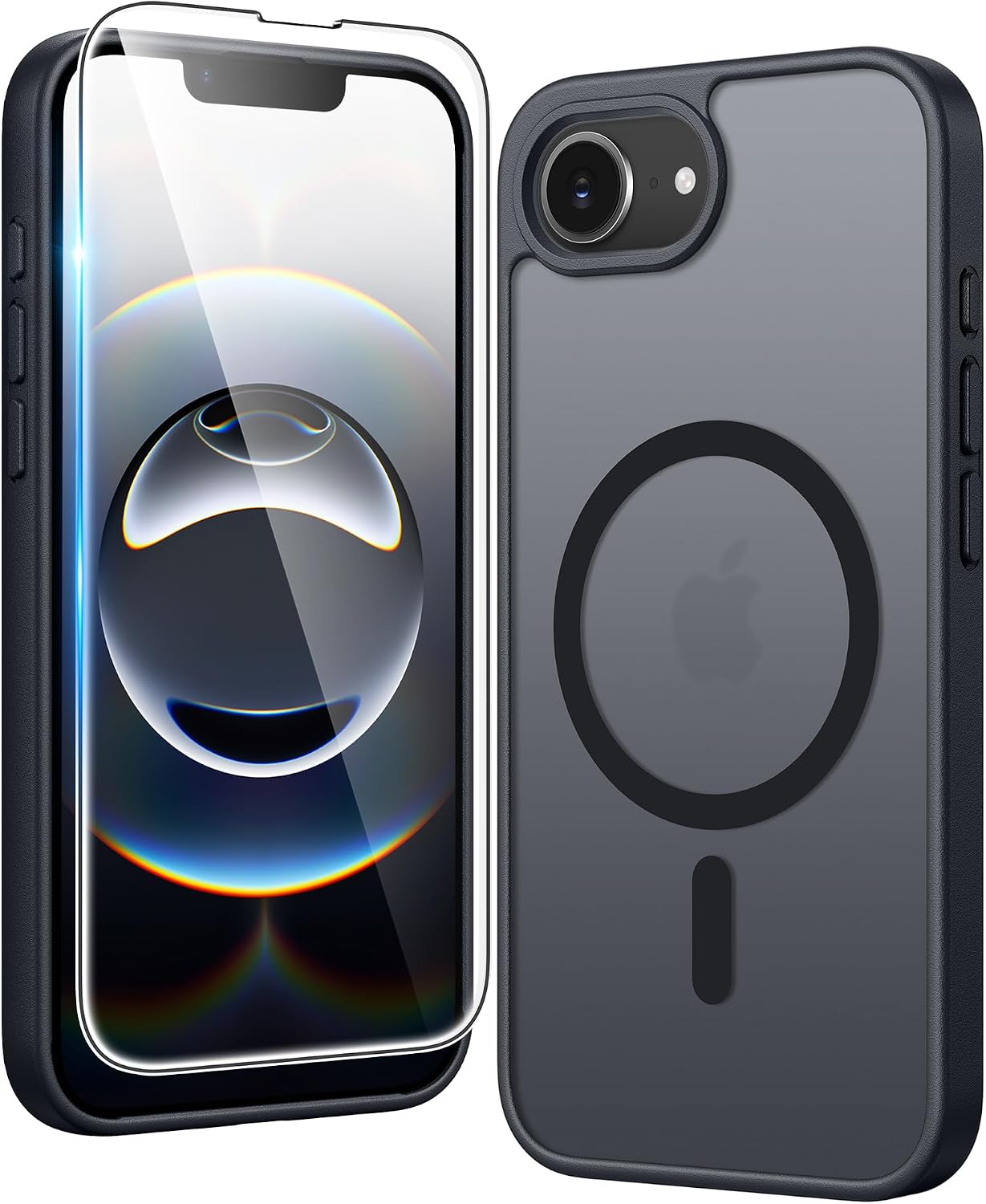 FNTCASE for iPhone 17 Pro Case Clear Magnetic with Screen Protector