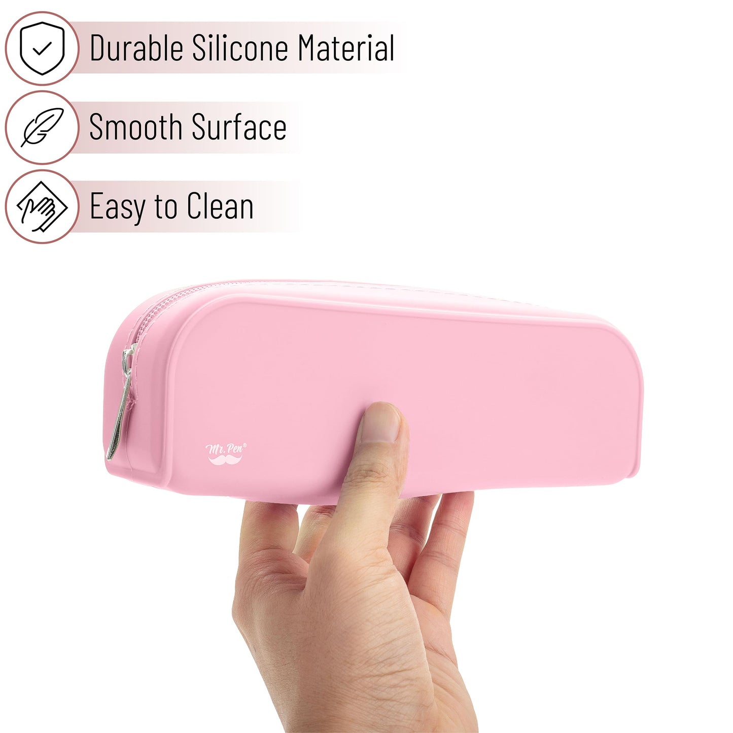 Mr. Pen- Silicone Pencil Case, Aesthetic Pencil Bag for Women, Makeup Pouch