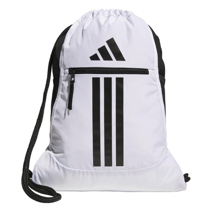 adidas Alliance Sackpack – Drawstring Backpack for Sports, Small Gym Bag, Preloved Teal Green/Black/3, OSFA