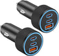 Car Charger USB C, 3 Port 67W Dual USB-C & USB-A Car Phone Charger Adapter