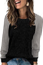 WIHOLL Long Sleeve Shirts for Women Lightweight Sweaters Fall Outfits 2026 Color Block Winter Clothing Dressy Casual Soft