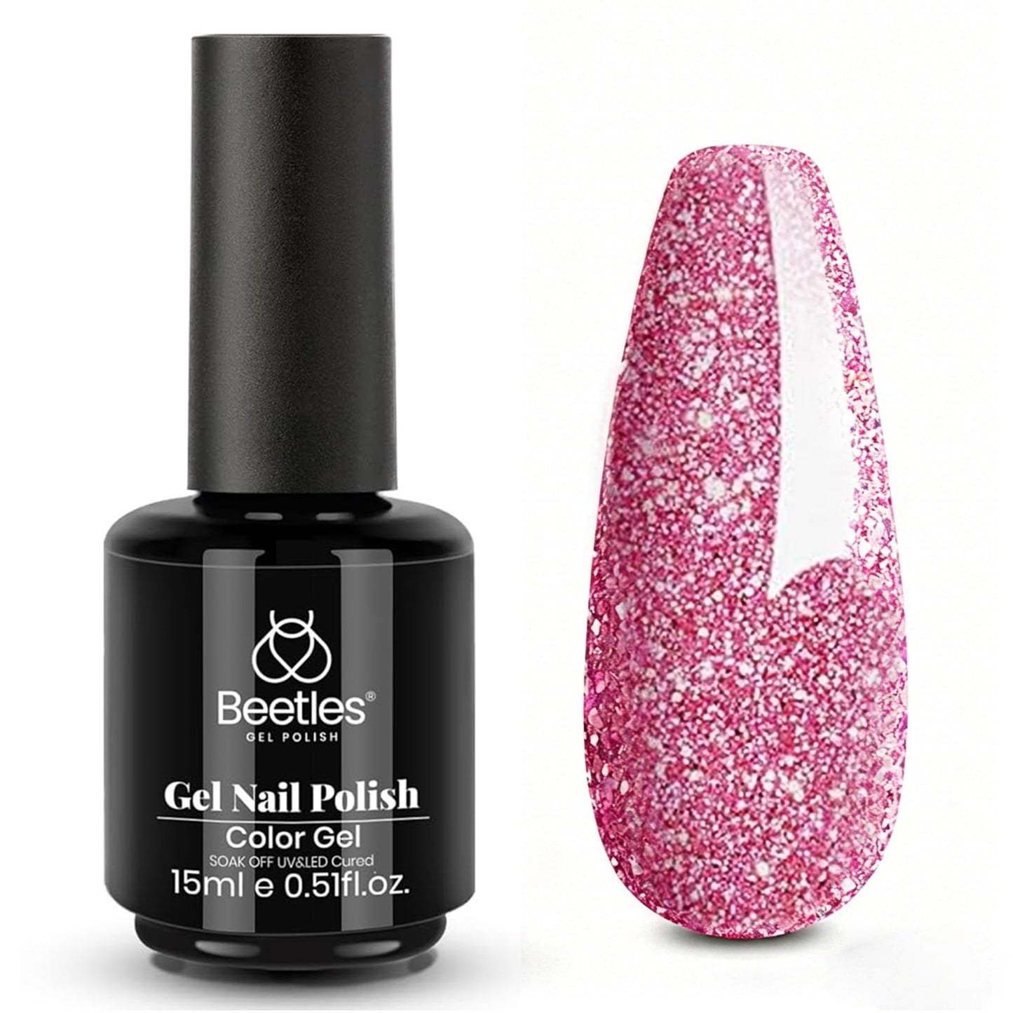Beetles Purple Gel Nail Polish, 1 Pcs 15ml Purple Gel Polish
