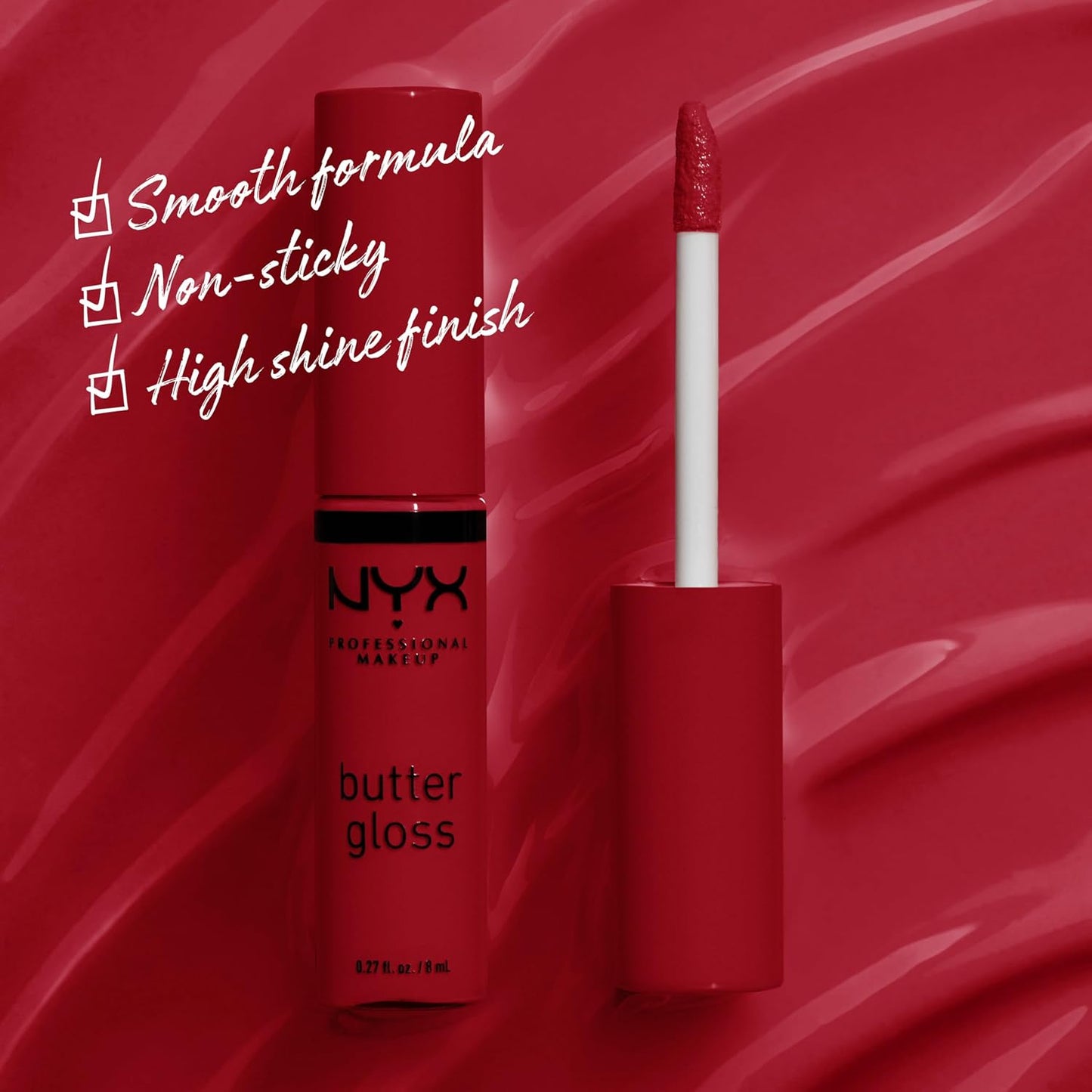 NYX PROFESSIONAL MAKEUP Butter Gloss, Non-Sticky Lip Gloss - Praline (Deep Nude)