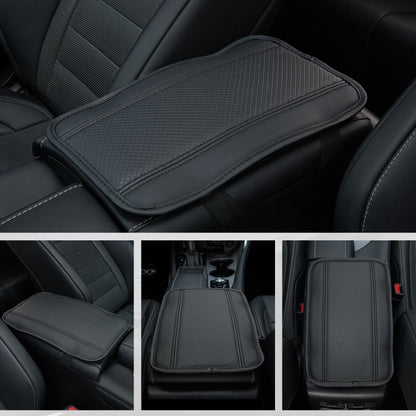 Amiss Car Center Console Cover, Upgraded Leather Car Armrest Cushion with 2 Storage Pockets, Universal Waterproof Cushion Pad, Non-Slip Car Interior Accessories, Fits Most Sedans SUVs Trucks (Black)