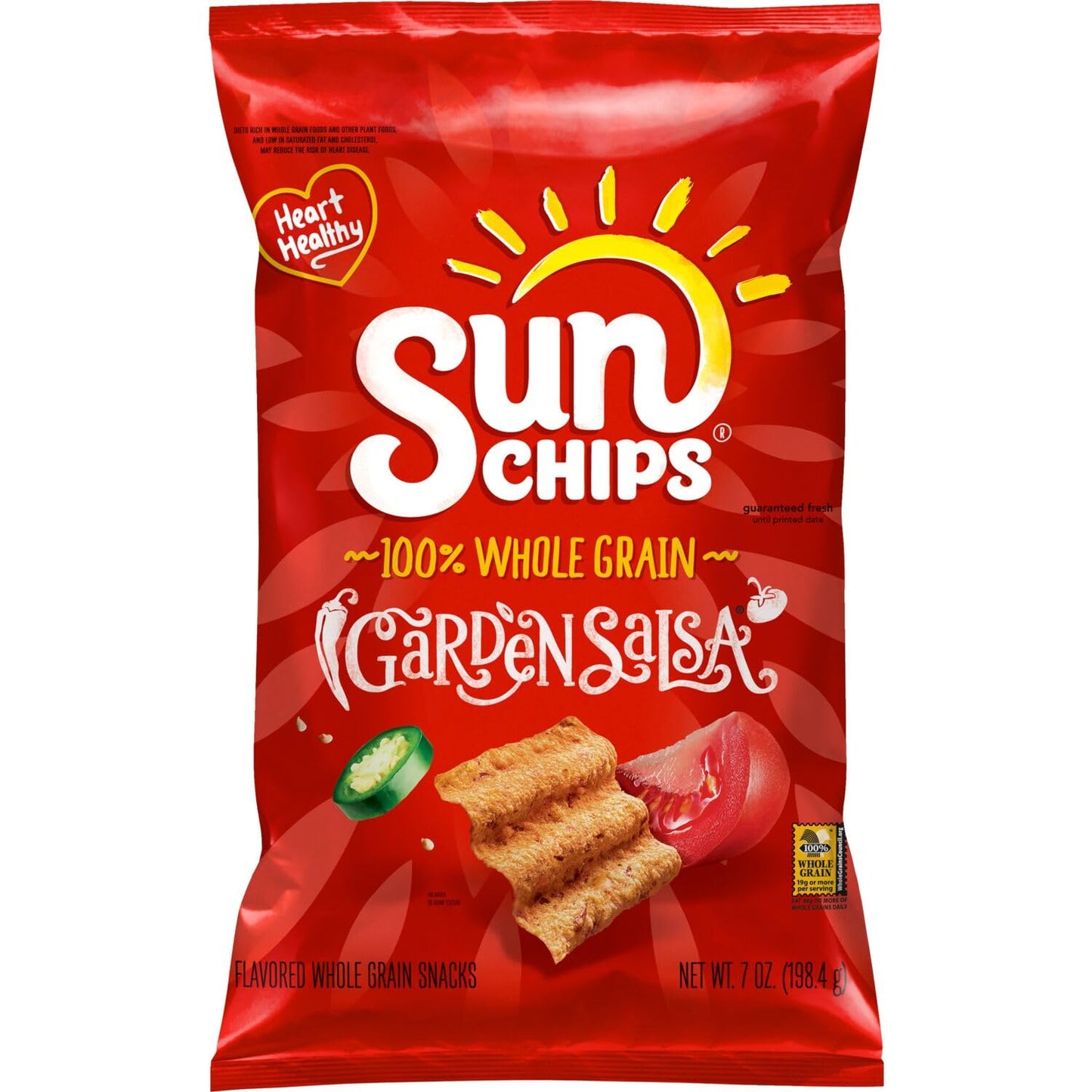 SunChips 100% Whole Grain Chips, Variety Pack, 1 oz Bags, Pack of 40, No Artificial Flavors, Colors