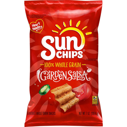 SunChips 100% Whole Grain Chips, Variety Pack, 1 oz Bags, Pack of 40, No Artificial Flavors, Colors